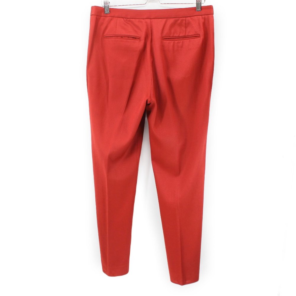 T Alexander Wang Pants High Rise Burnt Orange Tapered Ankle Trousers w/Pockets - Picture 4 of 11